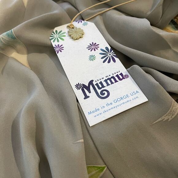 Show Me Your Mumu NEW Size XXS  Kendall Chiffon V Neck Maxi Bridesmaid Dress - Picture 5 of 12